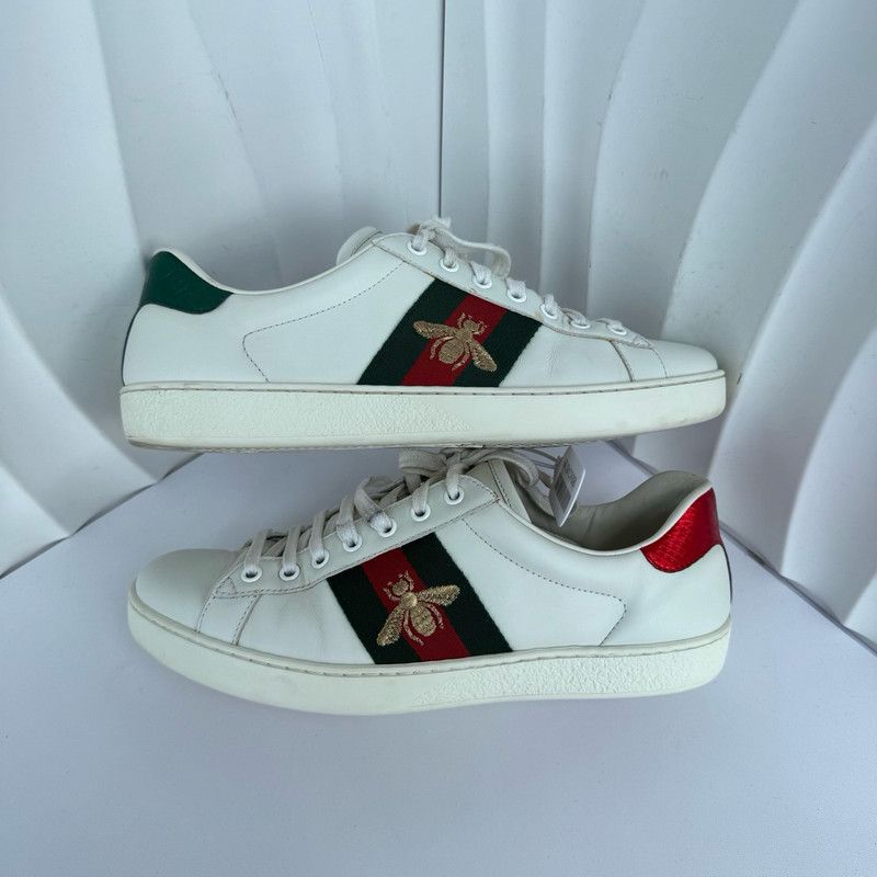 Gucci Gucci Ace Leather Fashion Sneakers for Men 0079 Size US 8 / EU 41 - 6 Thumbnail