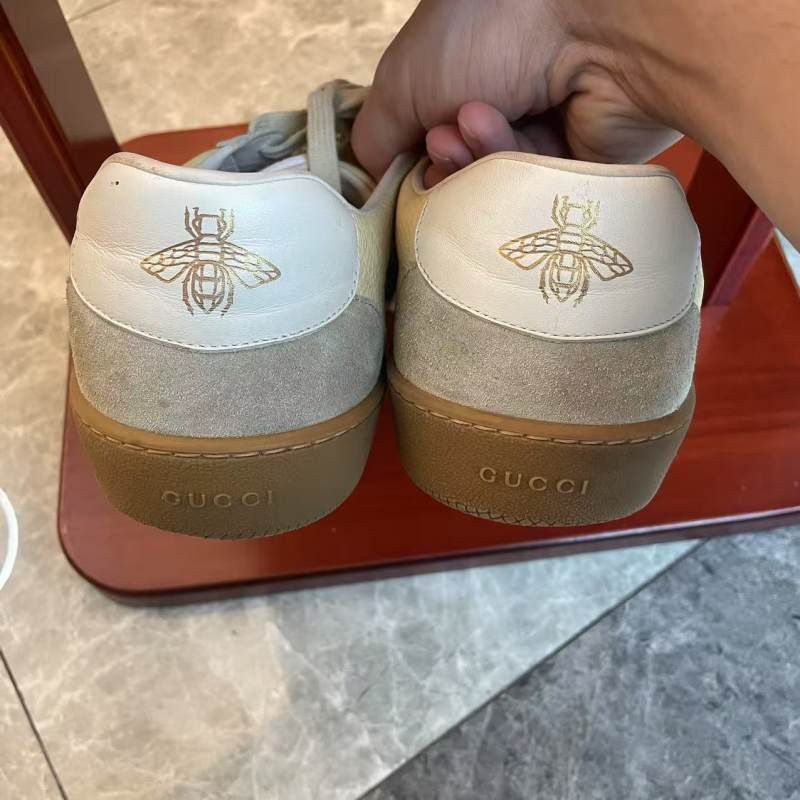 Gucci GUCCI G74 Web Leather Low-Top Sneakers for Men 0079 Size US 10.5 / EU 43-44 - 3 Thumbnail
