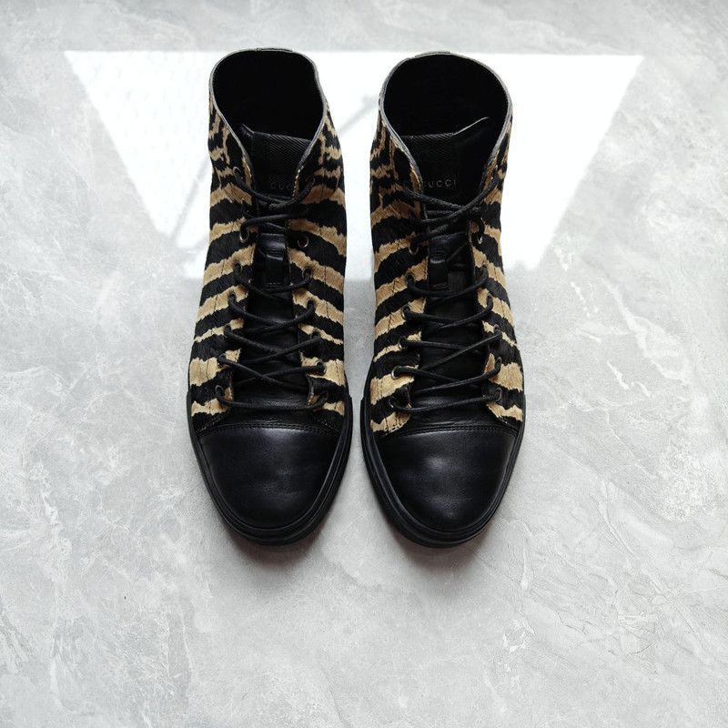 Gucci Gucci Black and Yellow Casual Sneakers 0079 Size US 8 / EU 41 - 2 Thumbnail