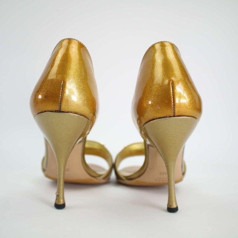 Gucci Gucci Golden High Heels with Stylish Buckle 0079 Size US 5.5 / EU 38 - 6 Thumbnail