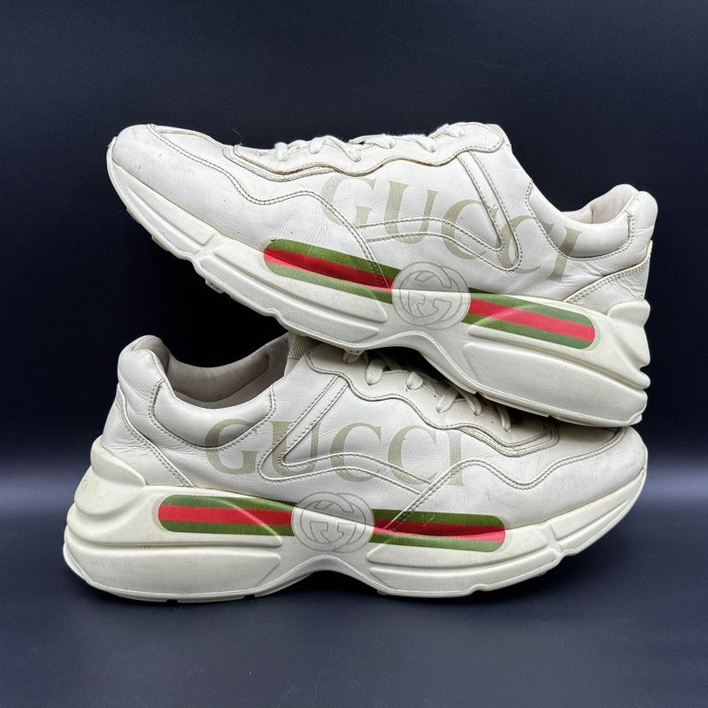 Gucci Gucci Rhyton Logo Low-Top Dad Sneakers for Men 0079 Size US 10.5 / EU 43-44 - 6 Thumbnail