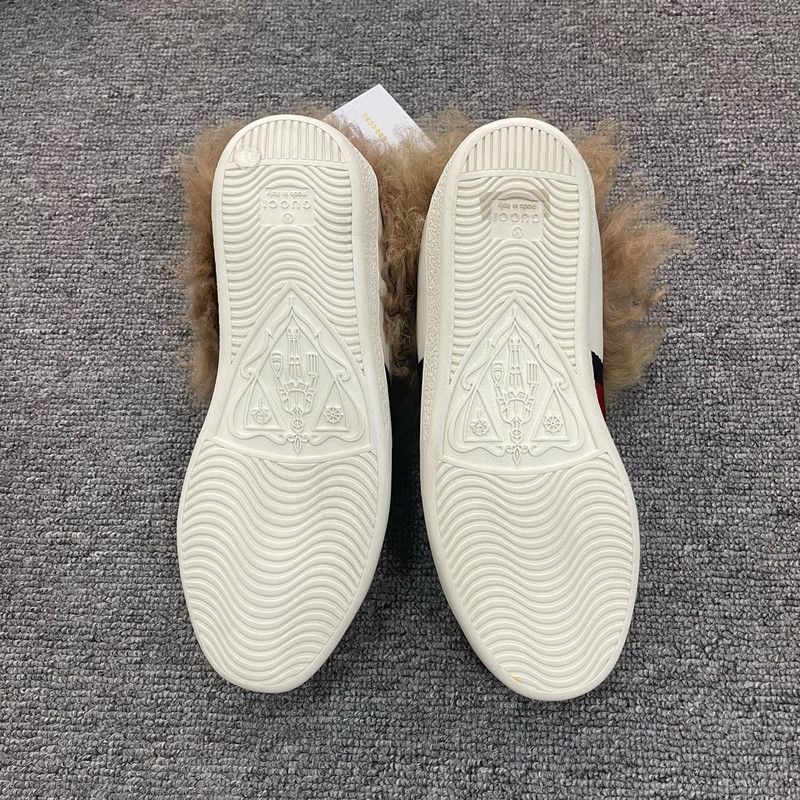 Gucci Gucci Ace Wool Embroidered Bee White Sneakers 0079 Size US 6.5 / EU 39-40 - 6 Thumbnail