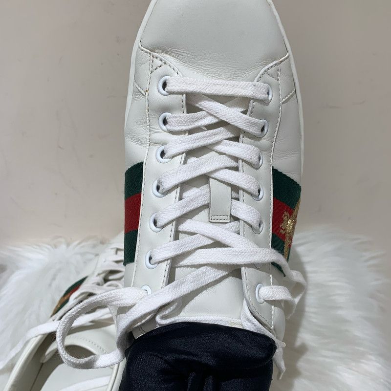 Gucci Gucci Ace Leather Sneakers for Men 0079 Size US 9.5 / EU 42-43 - 19 Thumbnail