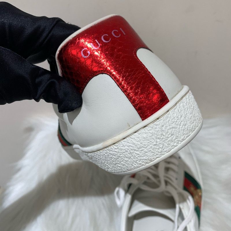 Gucci Gucci Ace Leather Sneakers for Men 0079 Size US 9.5 / EU 42-43 - 12 Thumbnail