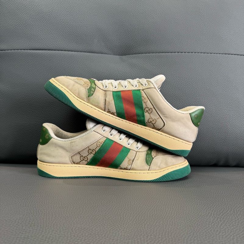 Gucci Gucci Screener Green Casual Sneakers 0079 Size US 10.5 / EU 43-44 - 6 Thumbnail