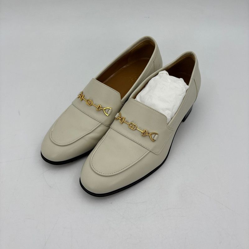 Gucci Gucci Interlocking G Horsebit Loafers in Ivory 0079 Size US 5.5 / EU 38 - 3 Thumbnail