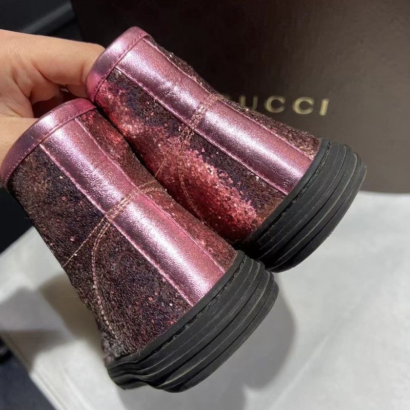 Gucci Gucci Sequin High-Top Sneakers in Pink 0079 Size US 5.5 / EU 38 - 5 Thumbnail