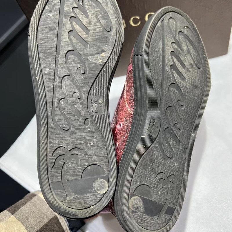 Gucci Gucci Sequin High-Top Sneakers in Pink 0079 Size US 5.5 / EU 38 - 6 Thumbnail
