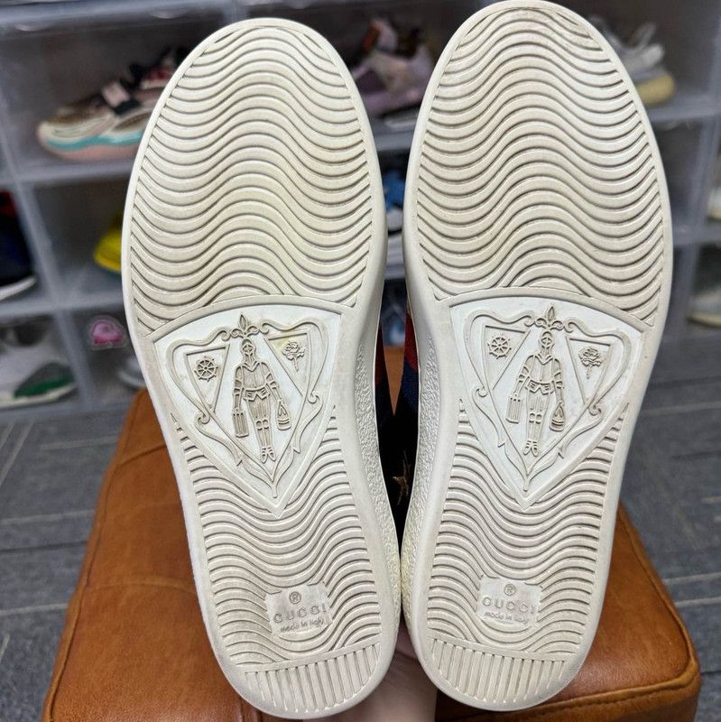 Gucci Gucci Ace Bees and Stars Black Sneakers 0079 Size US 8 / EU 41 - 4 Thumbnail