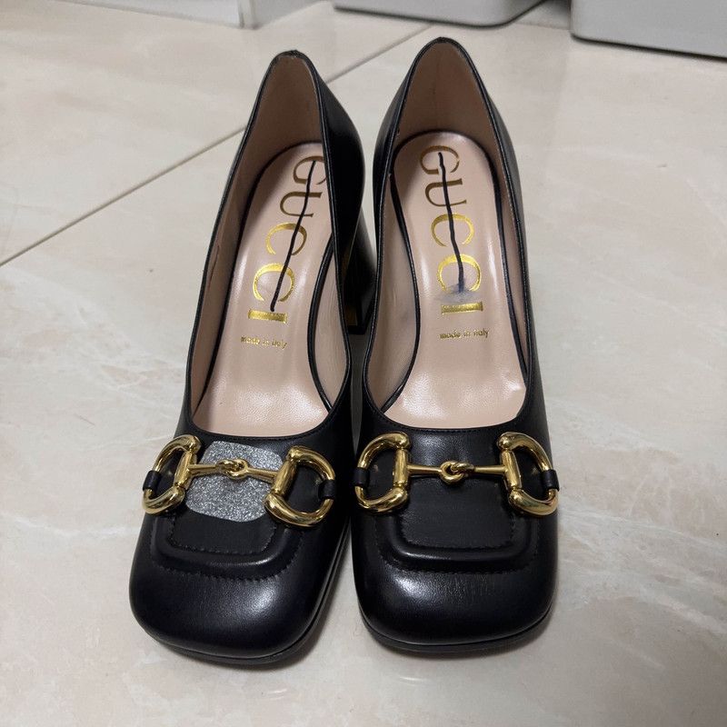 Gucci Gucci Black Leather Horsebit High Heels 0079 Size US 8.5 / EU 41-42 - 2 Thumbnail