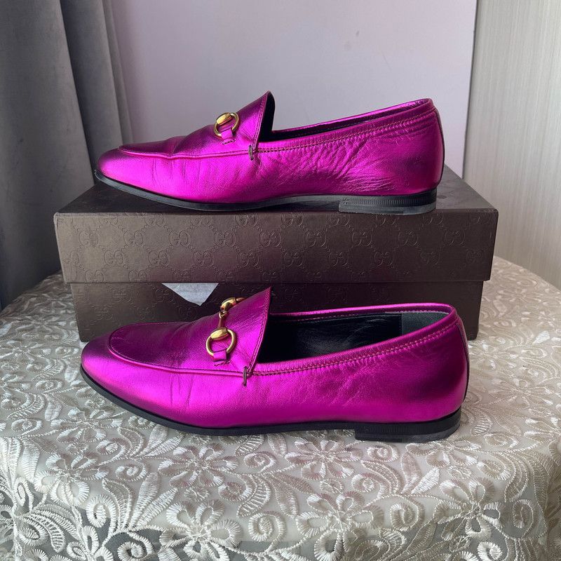 Gucci Gucci Nappa Silk Loafers in Pink 0079 Size US 6 / EU 39 - 15 Thumbnail
