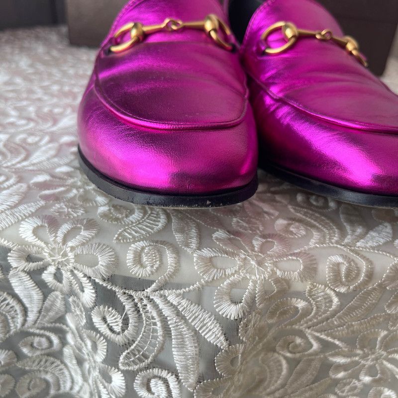 Gucci Gucci Nappa Silk Loafers in Pink 0079 Size US 6 / EU 39 - 12 Thumbnail