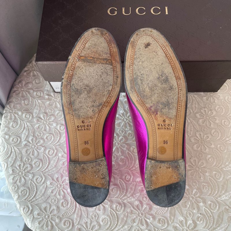 Gucci Gucci Nappa Silk Loafers in Pink 0079 Size US 6 / EU 39 - 6 Thumbnail