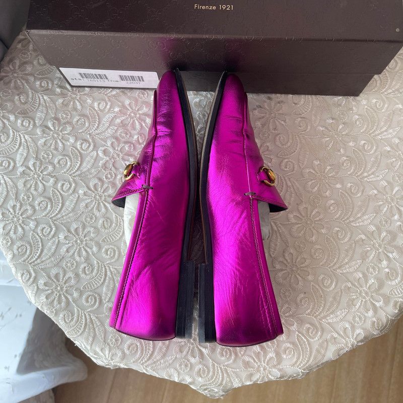 Gucci Gucci Nappa Silk Loafers in Pink 0079 Size US 6 / EU 39 - 2 Thumbnail
