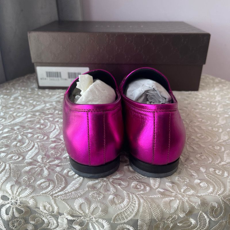 Gucci Gucci Nappa Silk Loafers in Pink 0079 Size US 6 / EU 39 - 5 Thumbnail