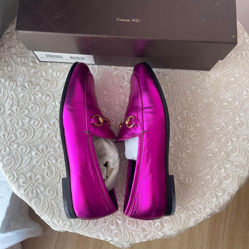 Gucci Gucci Nappa Silk Loafers in Pink 0079 Size US 6 / EU 39 - 3 Thumbnail