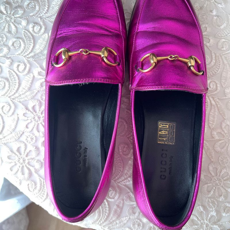 Gucci Gucci Nappa Silk Loafers in Pink 0079 Size US 6 / EU 39 - 7 Thumbnail