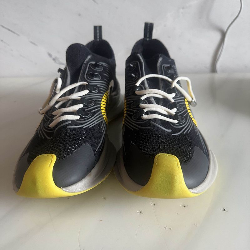 Gucci Gucci Run Low-Top Sneakers in Black and Green 0079 Size US 11 / EU 44 - 2 Thumbnail