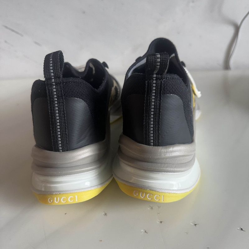Gucci Gucci Run Low-Top Sneakers in Black and Green 0079 Size US 11 / EU 44 - 3 Thumbnail