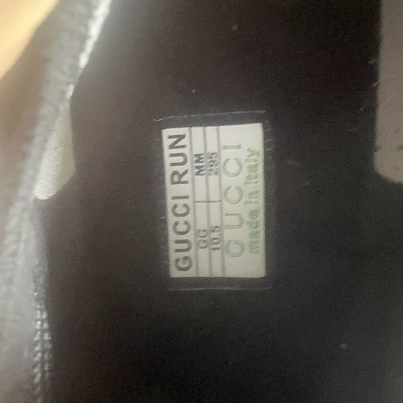 Gucci Gucci Run Low-Top Sneakers in Black and Green 0079 Size US 11 / EU 44 - 5 Thumbnail