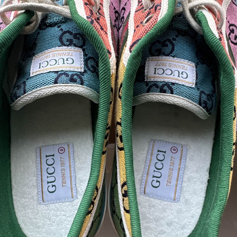 Gucci Gucci Tennis 1977 Multicolor Stylish Lace-Up Sneakers 0079 Size US 9.5 / EU 42-43 - 5 Thumbnail