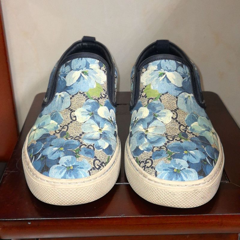 Gucci Gucci Floral Print Low-Top Slip-On Sneakers 0079 Size US 8.5 / EU 41-42 - 2 Thumbnail