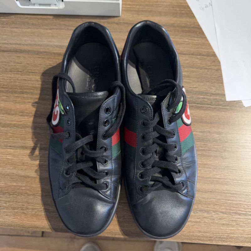 Gucci Gucci Ace Round Toe Lace-Up Fashion Sneakers 0079 Size US 8 / EU 41 - 2 Thumbnail