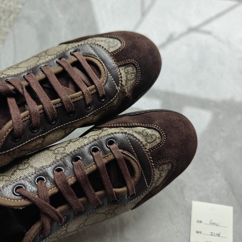Gucci Gucci GG Velvet Casual Sneakers in Dark Beige 0079 Size US 8 / EU 41 - 9 Thumbnail