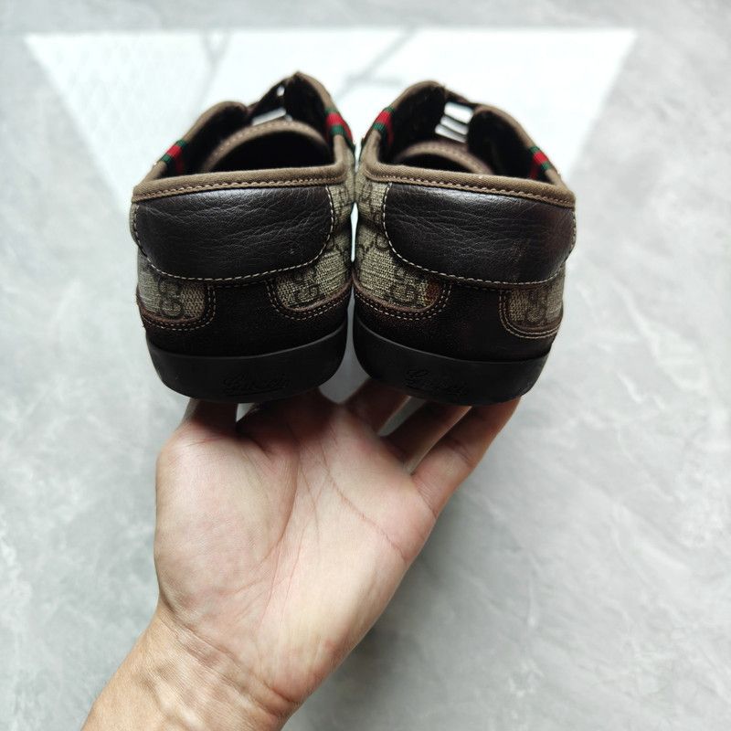 Gucci Gucci GG Velvet Casual Sneakers in Dark Beige 0079 Size US 8 / EU 41 - 3 Thumbnail