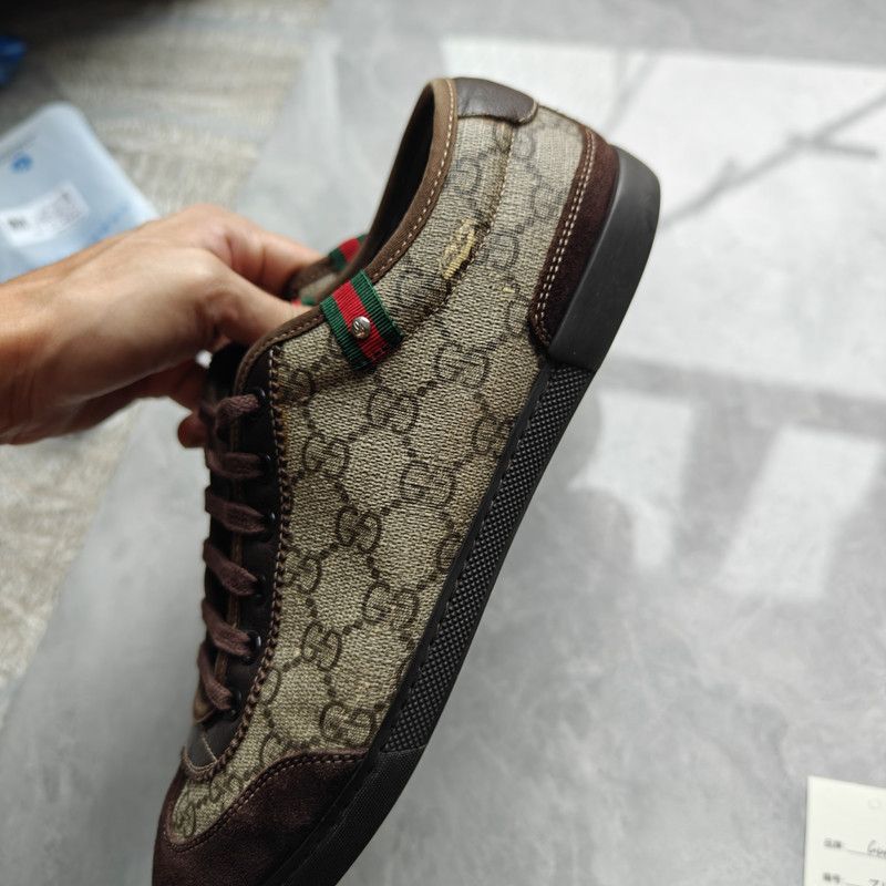 Gucci Gucci GG Velvet Casual Sneakers in Dark Beige 0079 Size US 8 / EU 41 - 7 Thumbnail