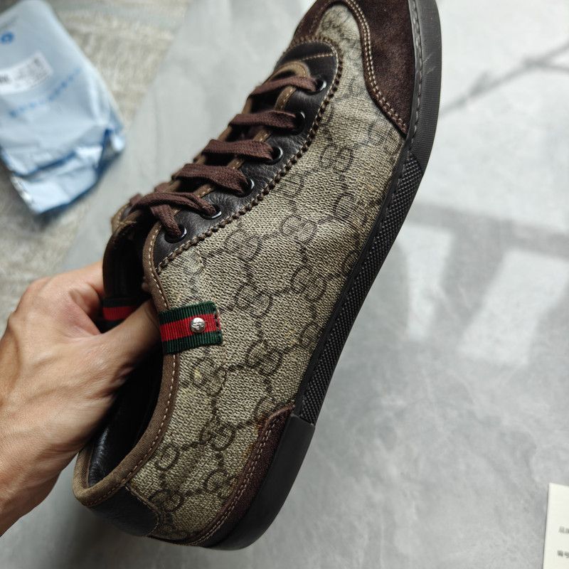 Gucci Gucci GG Velvet Casual Sneakers in Dark Beige 0079 Size US 8 / EU 41 - 6 Thumbnail