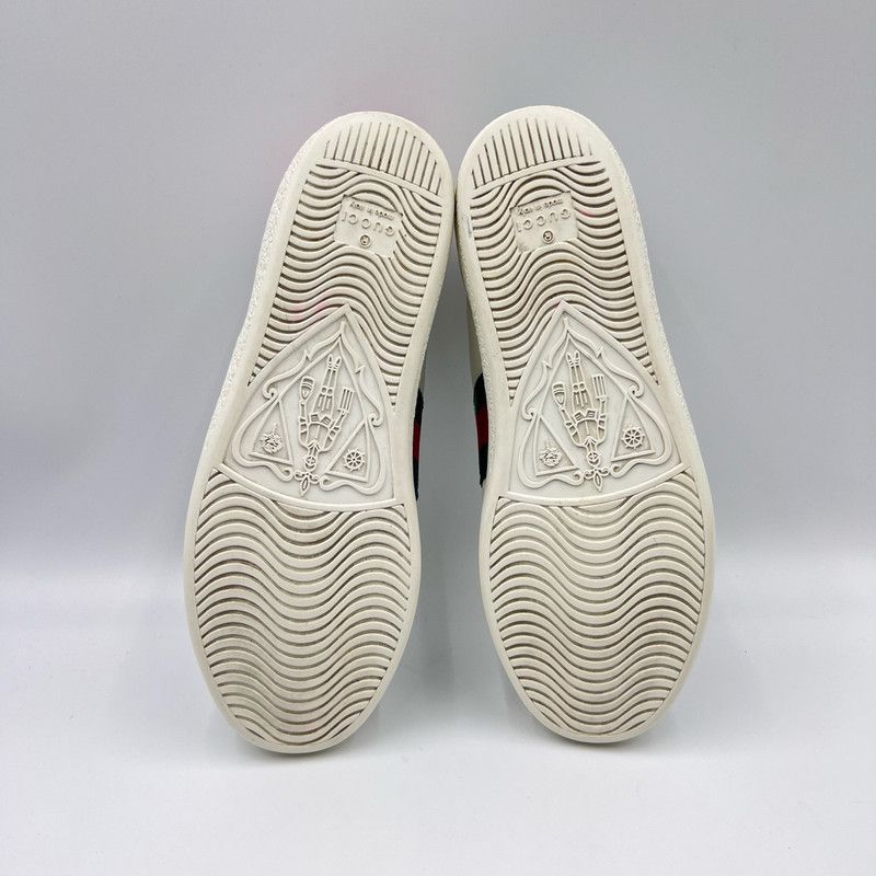 Gucci Gucci Bee Stripe White Sneakers 0079 Size US 5.5 / EU 38 - 4 Thumbnail