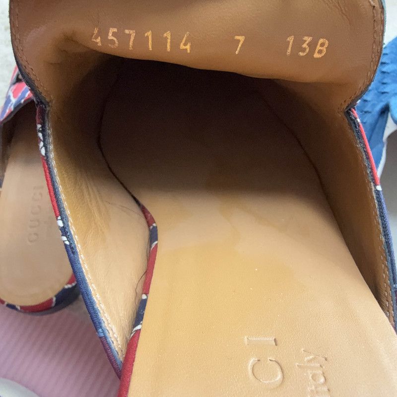 Gucci Gucci Orange Canvas Slip-On Mules for Men 0079 Size US 8 / EU 41 - 5 Thumbnail