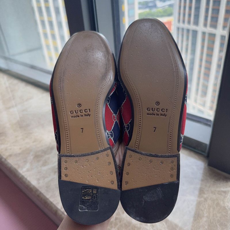 Gucci Gucci Orange Canvas Slip-On Mules for Men 0079 Size US 8 / EU 41 - 4 Thumbnail