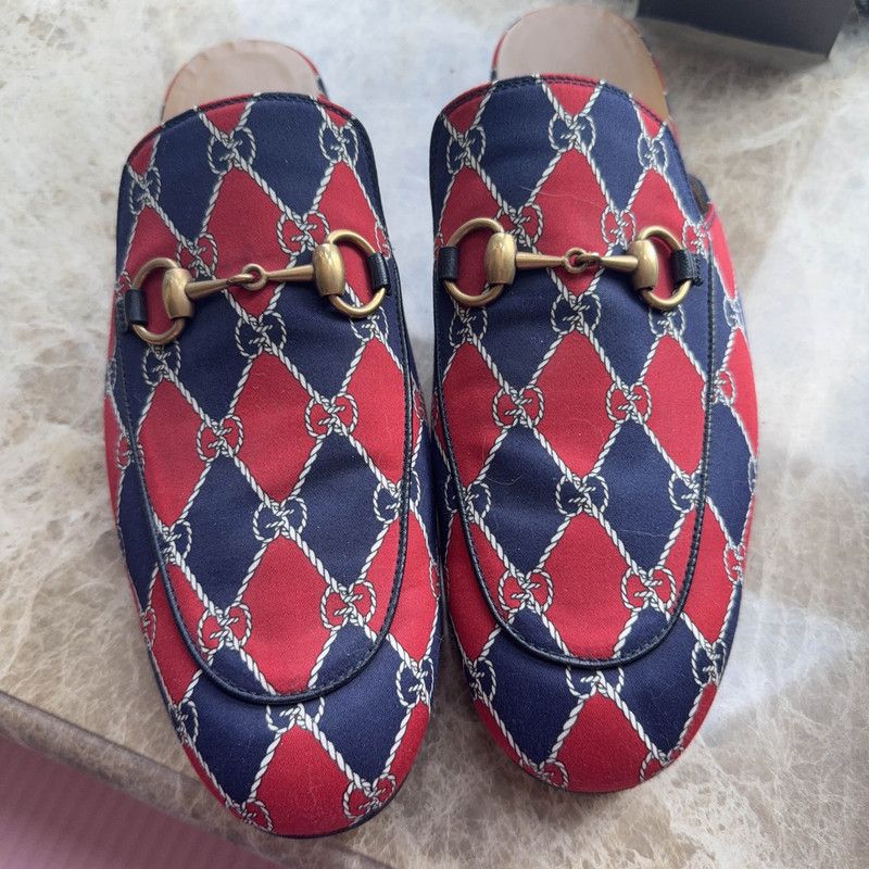 Gucci Gucci Orange Canvas Slip-On Mules for Men 0079 Size US 8 / EU 41 - 2 Thumbnail
