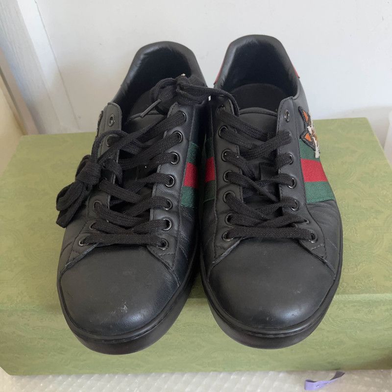 Gucci Gucci Ace Leather Dog Head Sneakers for Men 0079 Size US 8 / EU 41 - 2 Thumbnail