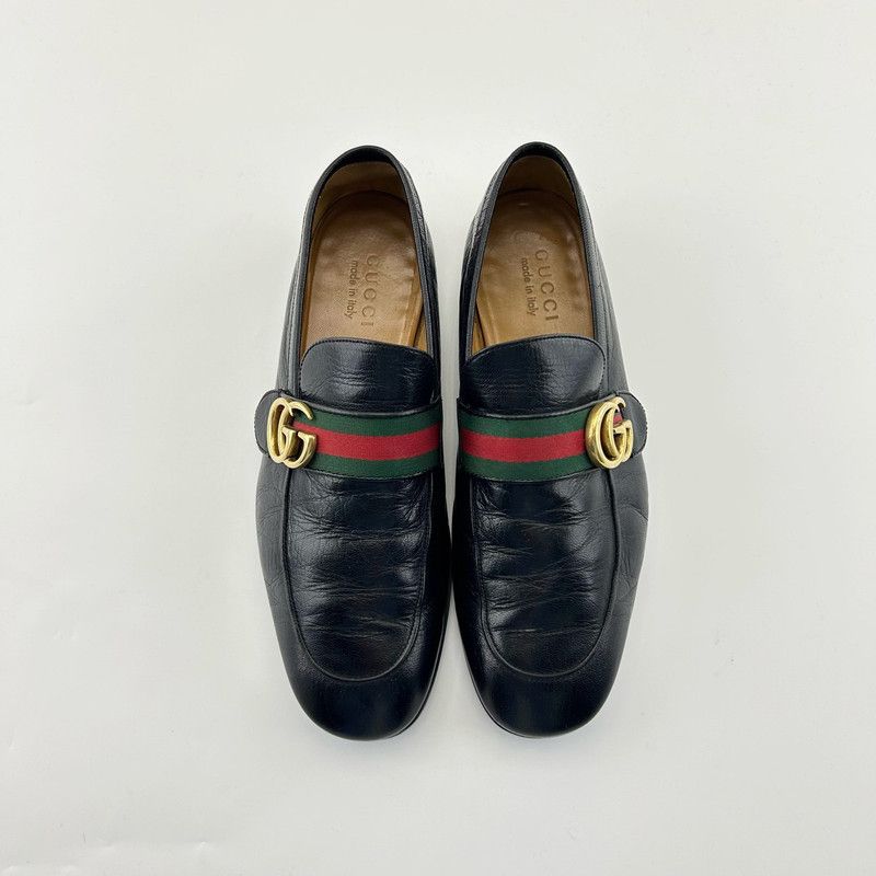 Gucci Gucci Black Double G Stripe Casual Shoes 0079 Size US 8 / EU 41 - 2 Thumbnail