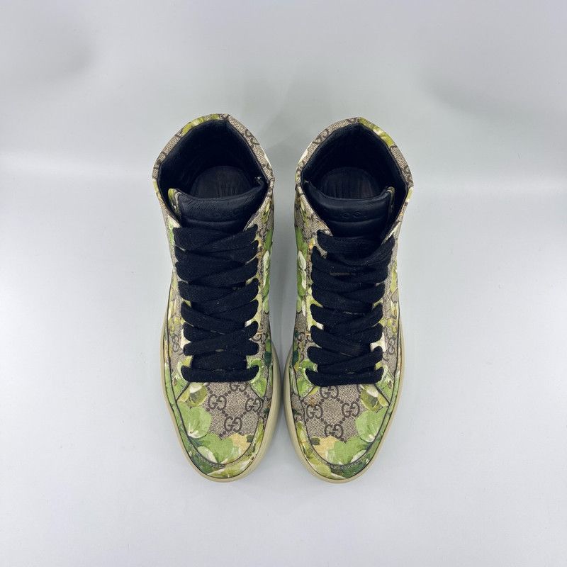 Gucci Gucci High-Top Canvas Sneakers in Green 0079 Size US 7 / EU 40 - 2 Thumbnail