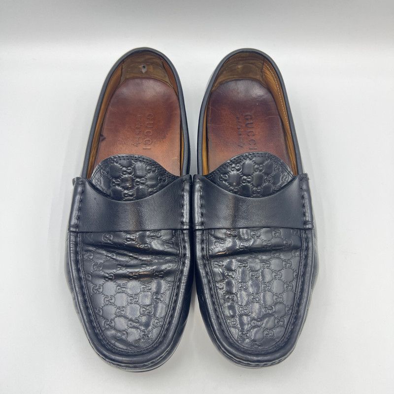 Gucci Gucci Men's Casual Black Leather Loafers 0079 Size US 6.5 / EU 39-40 - 2 Thumbnail