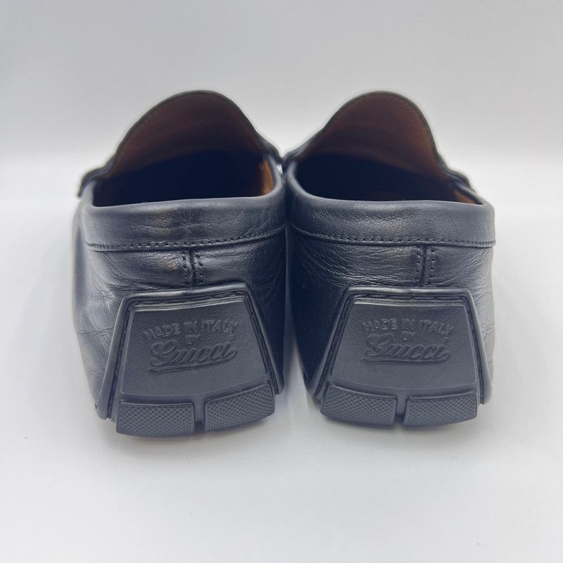 Gucci Gucci Men's Casual Black Leather Loafers 0079 Size US 6.5 / EU 39-40 - 3 Thumbnail