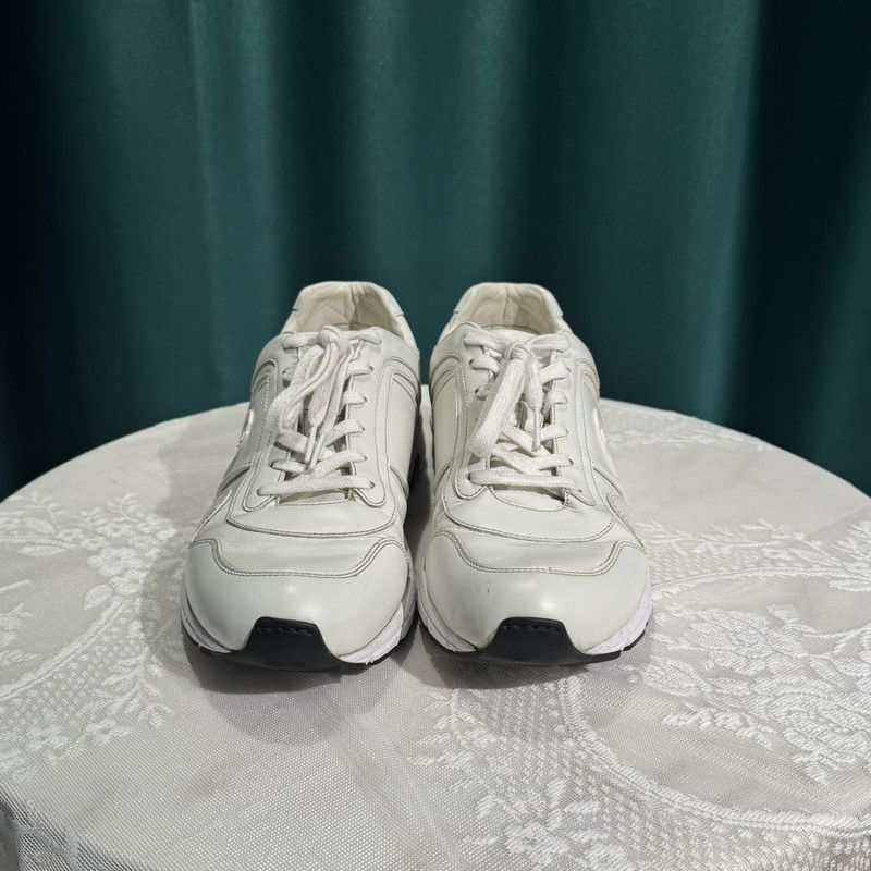 Gucci Gucci White Leather Low-Top Sports Sneakers 0079 Size US 9.5 / EU 42-43 - 2 Thumbnail