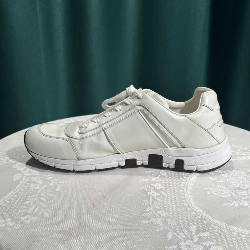 Gucci Gucci White Leather Low-Top Sports Sneakers 0079 Size US 9.5 / EU 42-43 - 6 Thumbnail