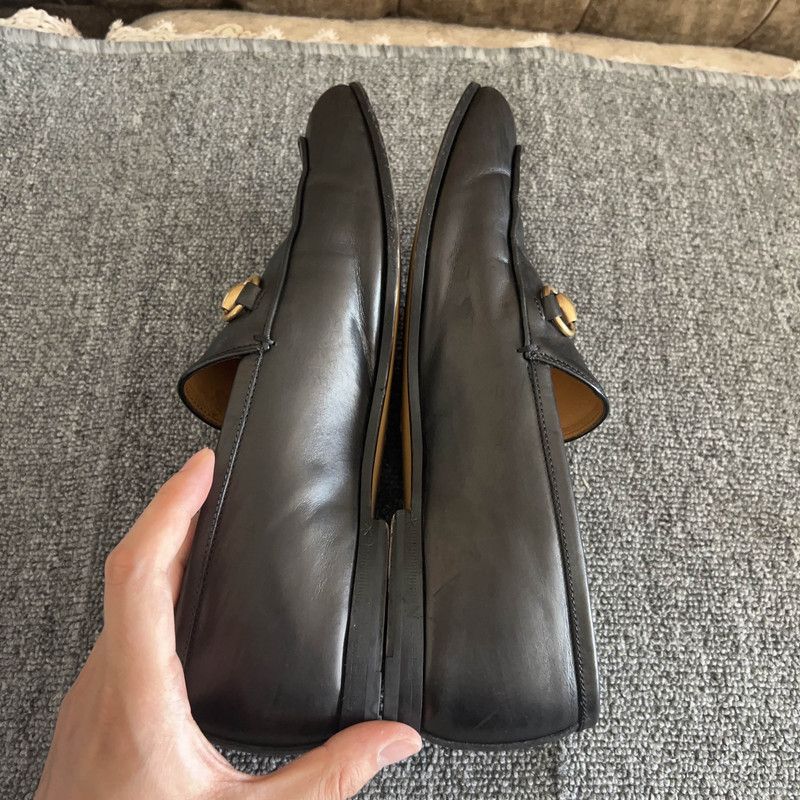 Gucci Gucci Jordaan Black Loafers for Men 0079 Size US 8 / EU 41 - 8 Thumbnail