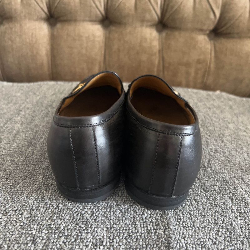 Gucci Gucci Jordaan Black Loafers for Men 0079 Size US 8 / EU 41 - 3 Thumbnail