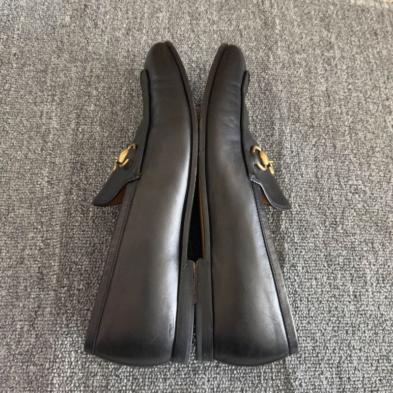 Gucci Gucci Jordaan Black Loafers for Men 0079 Size US 8 / EU 41 - 9 Thumbnail