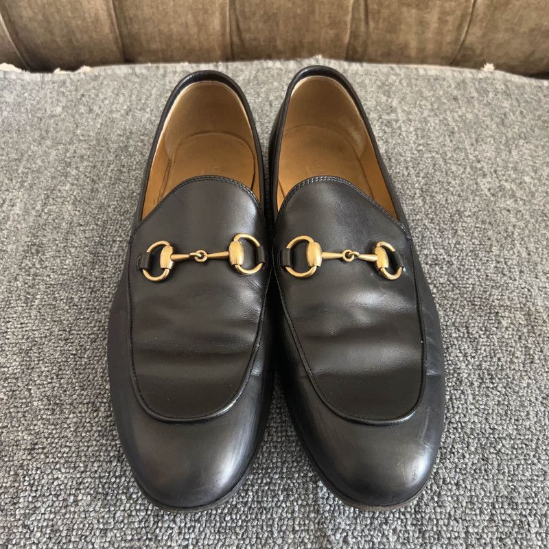 Gucci Gucci Jordaan Black Loafers for Men 0079 Size US 8 / EU 41 - 2 Thumbnail
