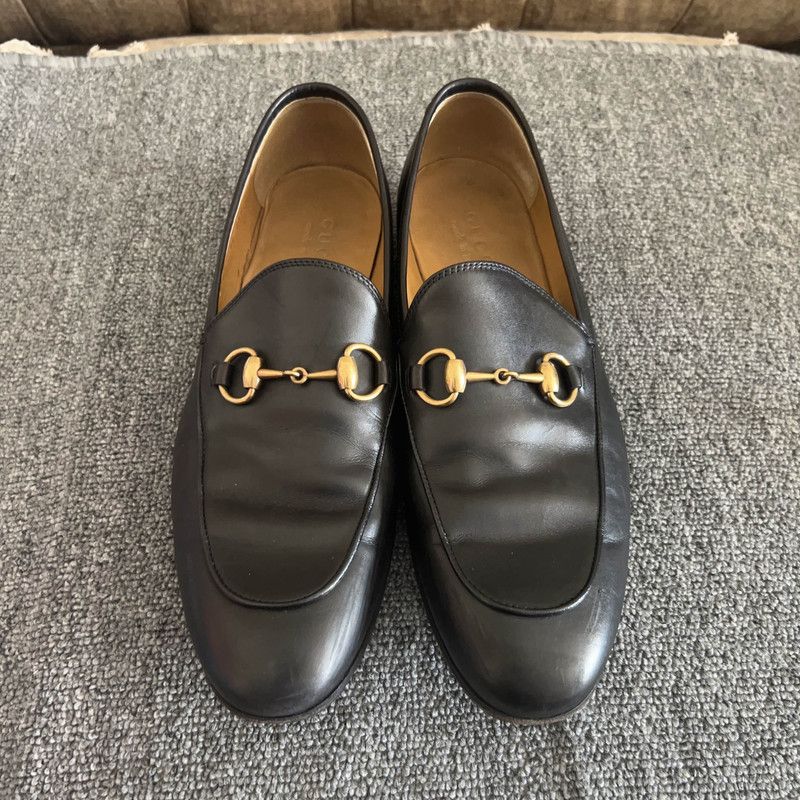 Gucci Gucci Jordaan Black Loafers for Men 0079 Size US 8 / EU 41 - 6 Thumbnail