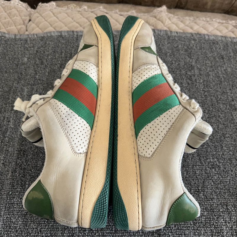 Gucci Gucci Screener Dirty Sneakers in Grey Green 0079 Size US 9.5 / EU 42-43 - 10 Thumbnail