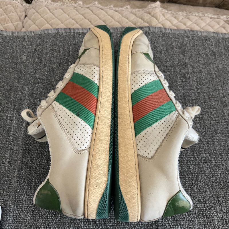 Gucci Gucci Screener Dirty Sneakers in Grey Green 0079 Size US 9.5 / EU 42-43 - 11 Thumbnail