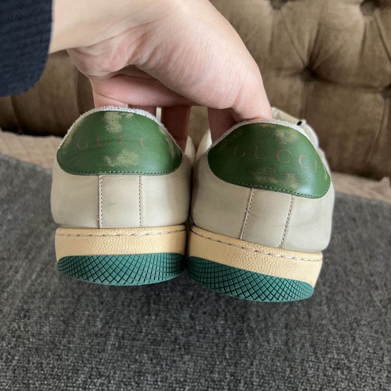 Gucci Gucci Screener Dirty Sneakers in Grey Green 0079 Size US 9.5 / EU 42-43 - 9 Thumbnail